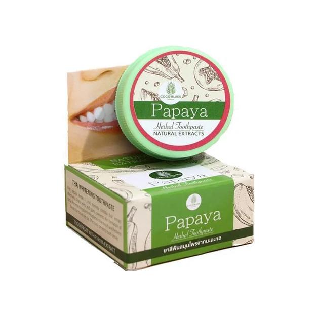 Coco blues тайская зубная паста папая 30г фото 1