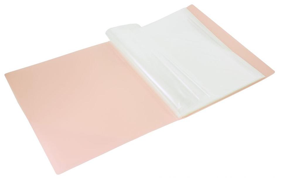 Папка с 20 прозр.вклад. Бюрократ Gems GEM20CREAM A4 пластик 0.7мм торц.карм с бум. встав кремовый жемчуг фото 2