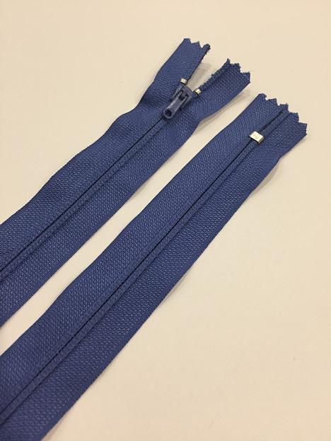 Молния брючная №3 19см. Темно голубой фото 1