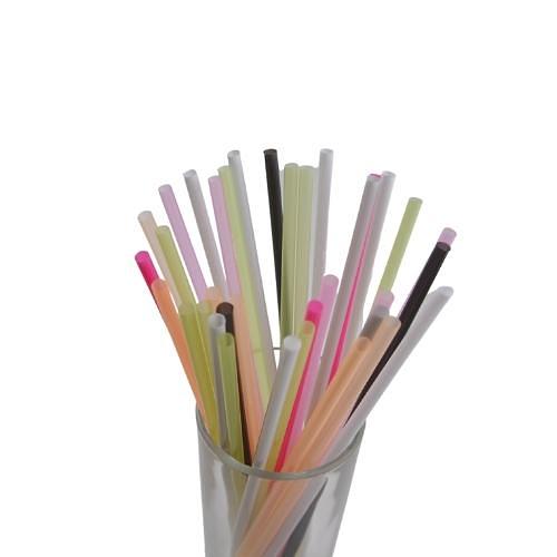 Трубочки кокт. 0,5*21 см. 1000 шт/уп. прямые цветные /1/12/ фото 1