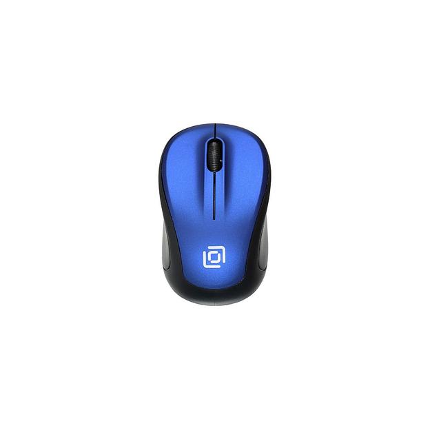 Мышь беспроводная Oklick 665MW, радио, оптическая, USB, 1600dpi, черный и синий [1025132] фото 1