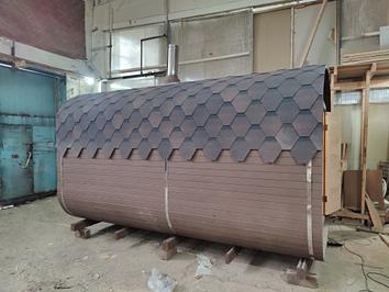 Баня-бочка шириной 2.3 метра «Вид 2» фото 3