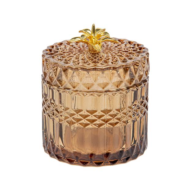 Стеклянная шкатулка, Д90 Ш90 В100, шоколад фото 1