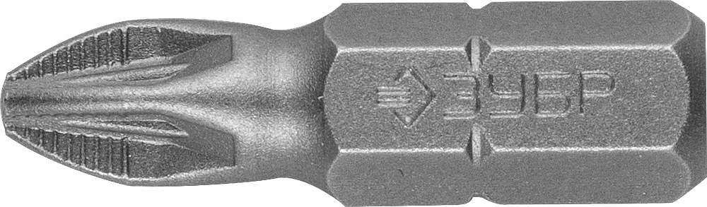 ЗУБР 2 шт, PZ2, 25 мм, кованые биты (26003-2-25-2) фото 1