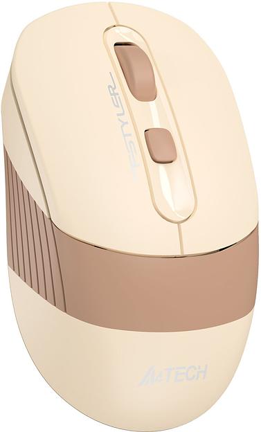Мышь A4Tech Fstyler FG10CS Air бежевый/коричневый оптическая (2000dpi) silent беспроводная USB для ноутбука (4but) фото 9