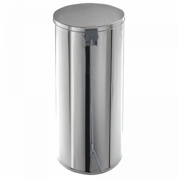 Ведро для мусора с педалью, УСИЛЕННОЕ, ТИТАН, 30 литров, кольцо под мешок, нержавеющая сталь, хром, 607728 фото 3