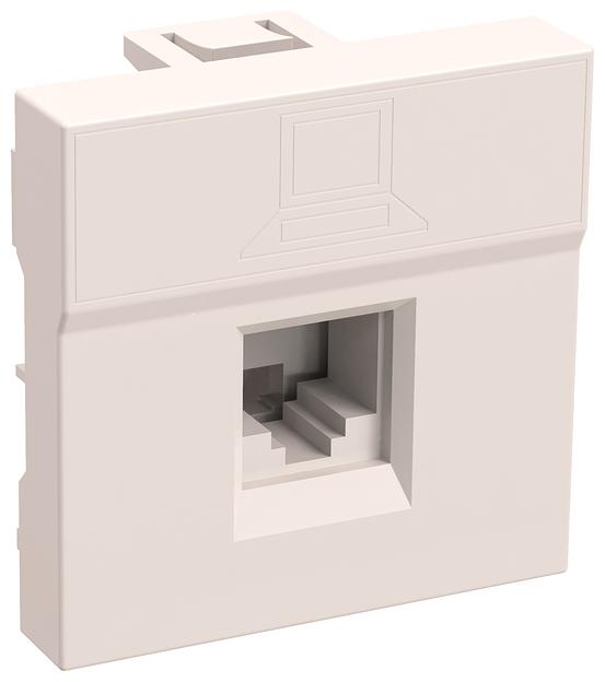 Розетка IEK CKK-40D-RI2-K01 45X45RJ45 2 кат.5E UTP бел. (упак.:1шт) фото 1