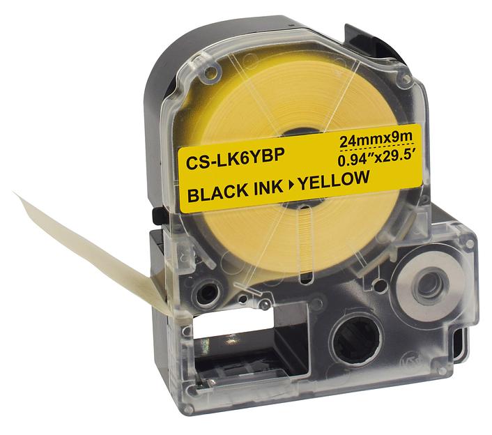 Картридж ленточный Cactus CS-LK6YBP черный для Epson LW700/LW600P/LW1000P/Z700/Z900 фото 4