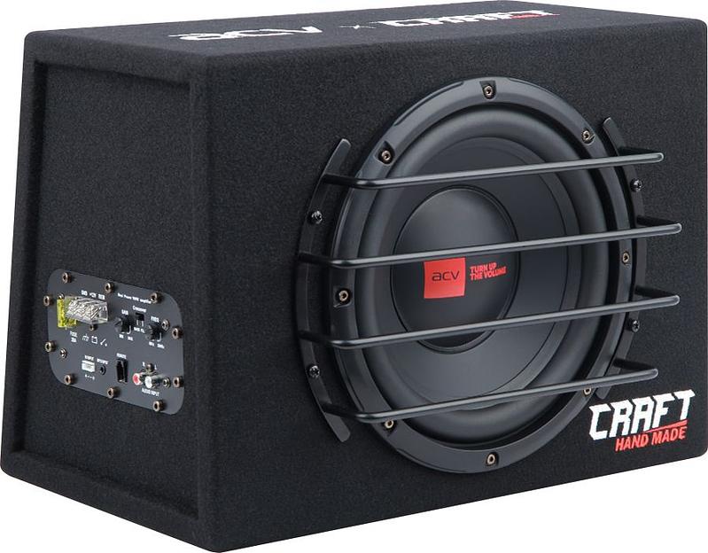 Сабвуфер автомобильный ACV CRAFT B10A 200Вт активный (25см/10") фото 3