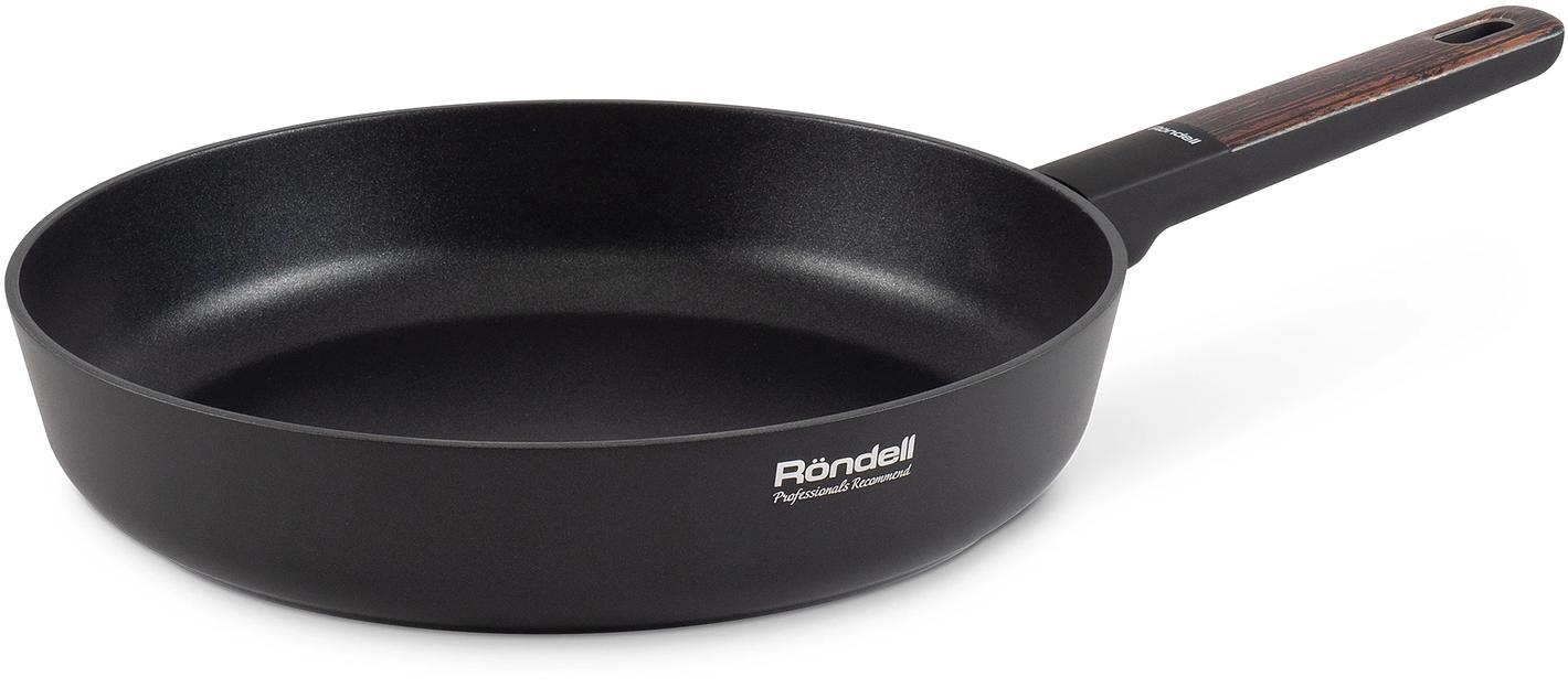 Сковорода Rondell Walnut RDA-1940 круглая 24см покрытие: антипригарное ручка несъемная (без крышки) черный фото 1