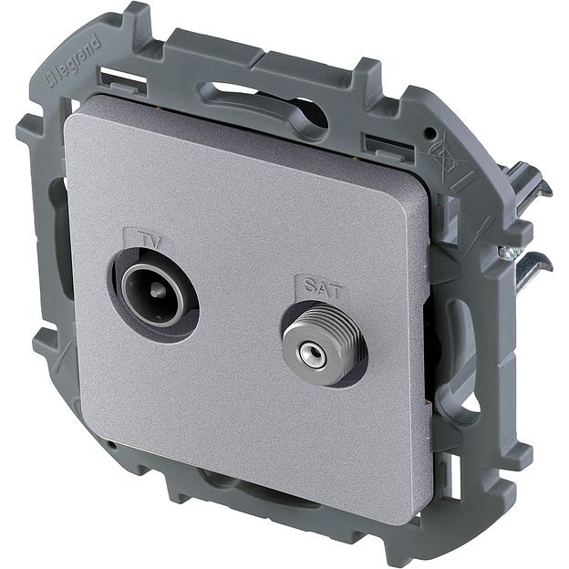 Legrand 673882 Розетка TV/SAT "звезда" - INSPIRIA - алюминий фото 3