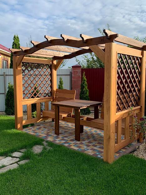 Изготовление и монтаж деревянных пергол фото 1