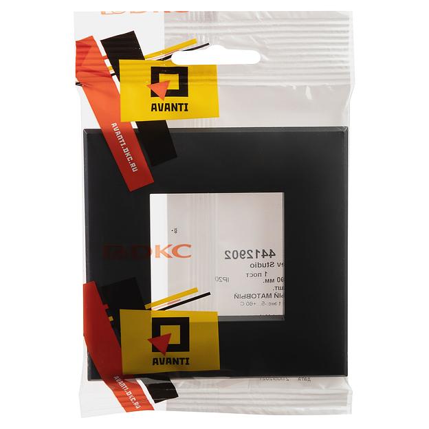 Avanti Рамка ARTLEBEDEV Черный матовый 2 модуля фото 5