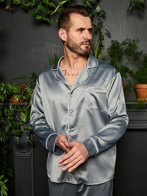 Пижама мужская из шелка с брюками и рубашкой «Как у Бо», Опт фото 3