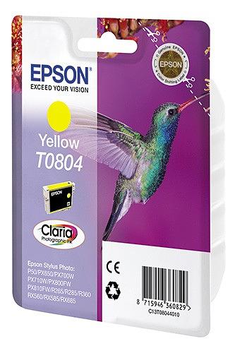 Картридж струйный Epson T0804 C13T08044011 желтый (620стр.) (7.4мл) для Epson P50/PX660 фото 1
