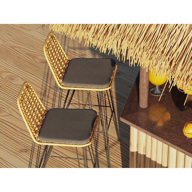 Стул барный Vetle Flat, ротанг фото 9