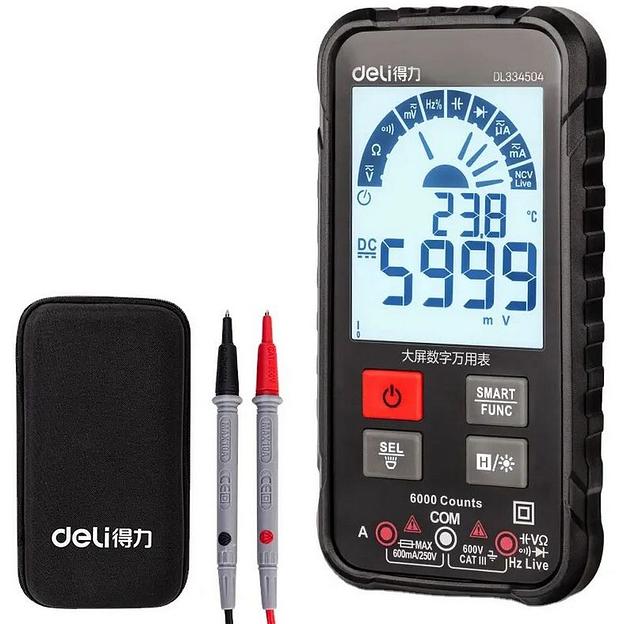 Измерительный и разметочный инструмент Deli Многофункциональный цифровой мультиметр Deli DL334504 фото 1