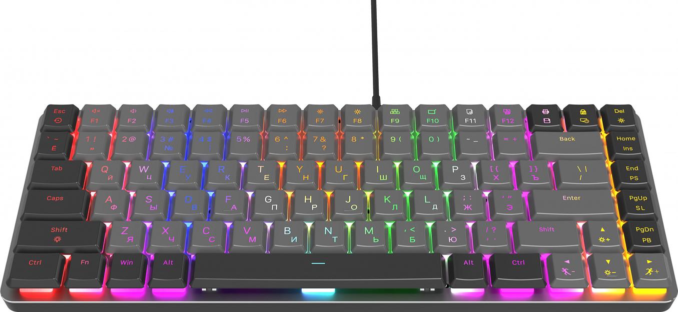 Клавиатура Оклик K615X механическая черный/серебристый USB Multimedia for gamer LED (1934413) фото 4