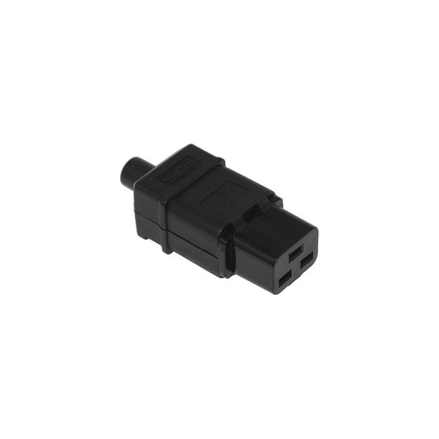 Вилка LanMaster LAN-IEC-320-C19 IEC 60320 C19 16A 250V black фото 1