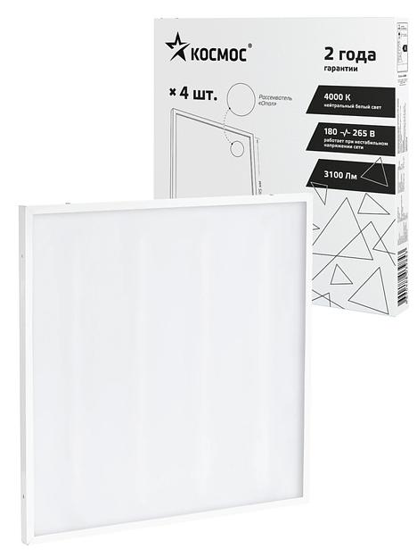 Светильник светодиодный ДВО-36Вт 595х595 4000К 3100 Лм опал IP20 фото 1