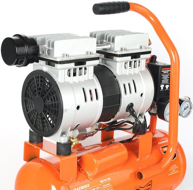 Компрессор поршневой Patriot WO 10-120 безмасляный 120л/мин 10л 650Вт оранжевый фото 2