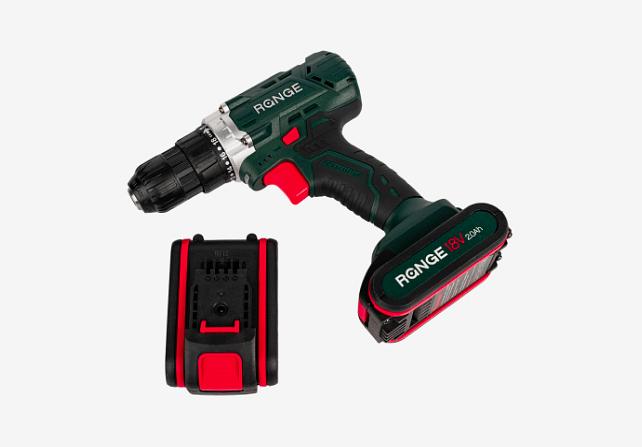 Аккумуляторная дрель шуруповёрт Range RCD18/2.0-A фото 6