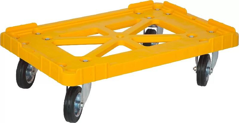 Тележка для ящиков 600*400 желтая /1/50/ фото 1
