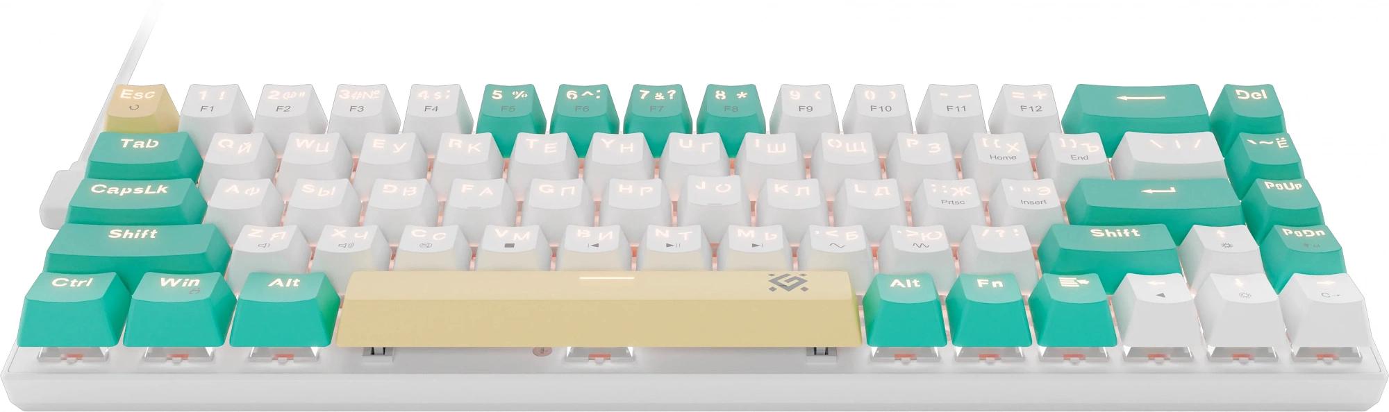 Клавиатура Defender Vexx Pro GK-084 механическая белый/зеленый Multimedia LED (45084) фото 5