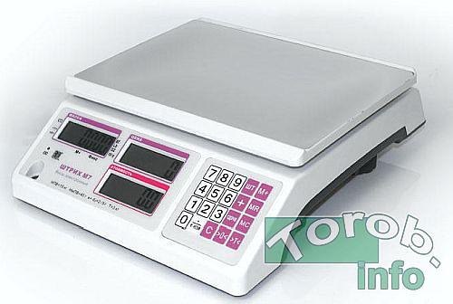 Штрих М7Т 30-5,10 А версия 3.1 LCD, LED весы торговые. max-15/30кг, d-5/10г фото 1