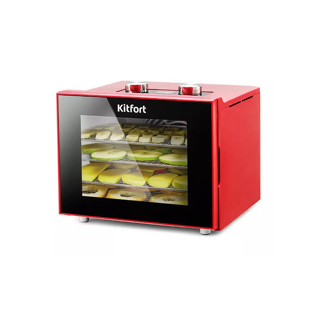 Сушилка для овощей и фруктов Kitfort КТ-1915-2 (красная) фото 1