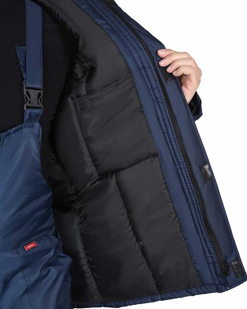 Костюм «Сириус-Рост-Норд» зимний куртка и полукомбинезон, синий с васильковым ОПТ фото 7