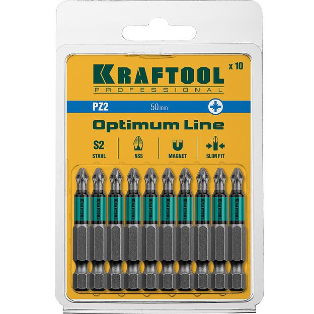 KRAFTOOL Optimum PZ2, 50 мм, 10 шт, биты (26124-2-50-10) фото 3