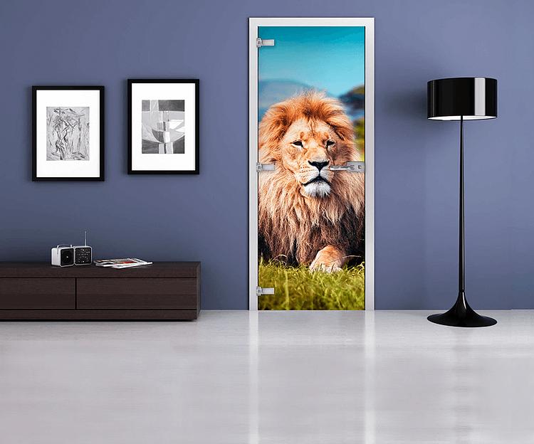 Стеклянная межкомнатная дверь «Animals-15» опт фото 1