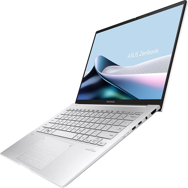 Ноутбук Asus Zenbook 14 OLED UX3405MA-QD1017 Core Ultra 9 185H 32Gb SSD512Gb Intel Arc 14" OLED FHD+ (1920x1200) noOS silver WiFi BT Cam Bag (90NB11R2-M01UC0) фото 2
