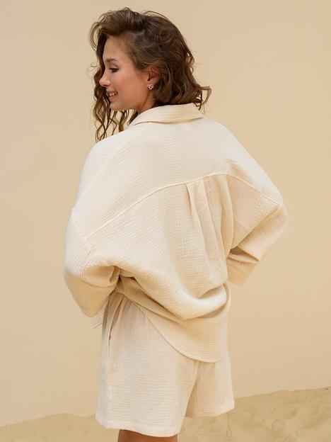 Костюм муслин SET009/02/Молочный фото 5