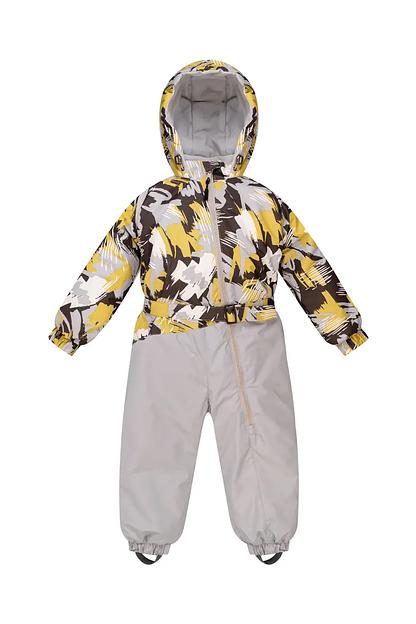 Комбинезон демисезонный, серый-желтый, опт фото 1