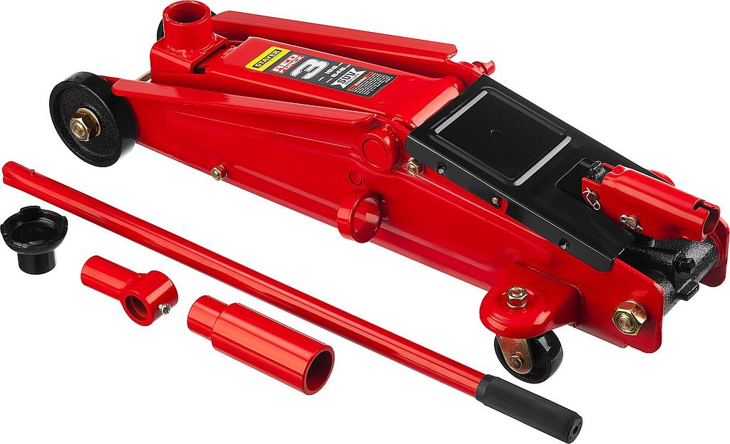 STAYER R-55 RED FORCE, 3 т, 155 - 545 мм, подкатной домкрат с высоким подъемом, Professional (43157-3) фото 8