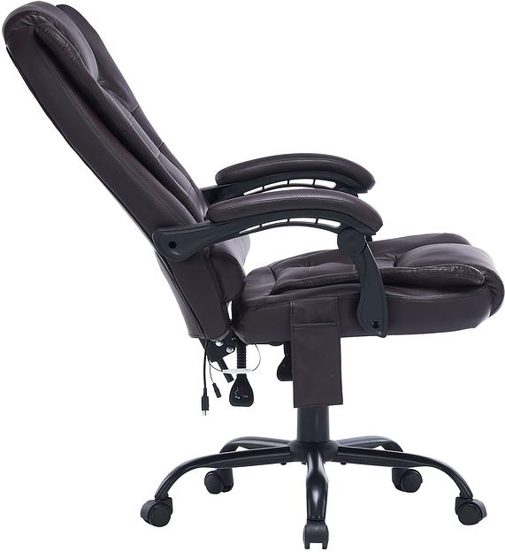 Кресло Cactus с вибромассажем CS-CHR-OC03M-BR темно-коричневый эко.кожа с подголов. крестов. фото 6