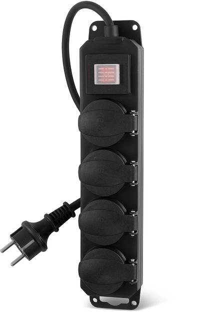 Сетевой фильтр Buro 400MDP-3-B 3м (4 розетки) черный (коробка) фото 1