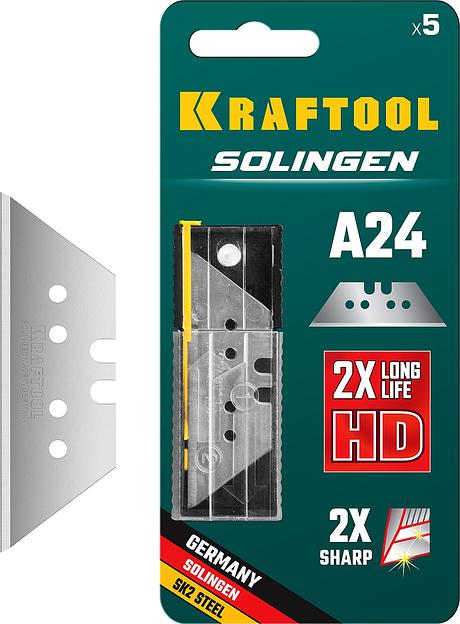 KRAFTOOL Solingen-А24, 5 шт, трапециевидные лезвия (09625-S5) фото 1