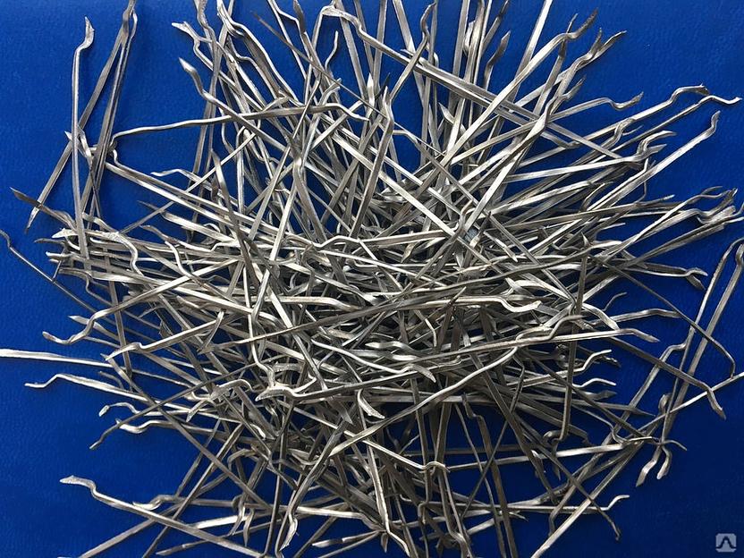 Фибра стальная фрезерованная 35 мм для усиления бетонных конструкций фото 1