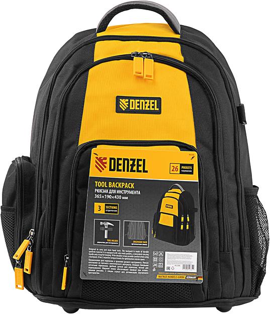 Рюкзак для инструмента, 365х190х430 мм, 3 отделения, 26 карманов// Denzel фото 1