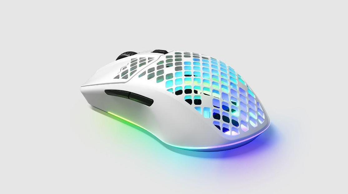 Мышь игровая беспроводная SteelSeries Aerox 3 (2022) Snow 62608 белый фото 1