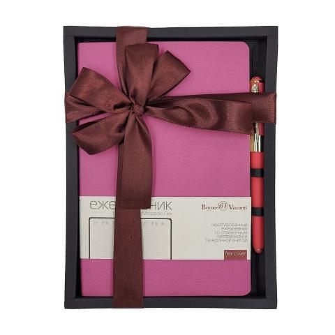 Ежедневник недатированный, А5+ручка, розовый, MEGAPOLIS FLEX, Bruno Visconti 3-531/20-2 фото 1