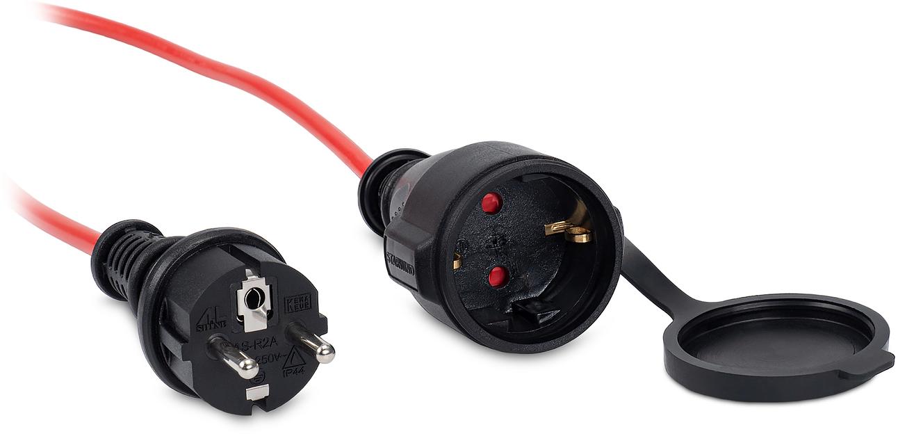 Удлинитель силовой Starwind ST-PS1.20/R-16 3x1.0кв.мм 1розет. 20м ПВС 16A без катушки красный фото 6