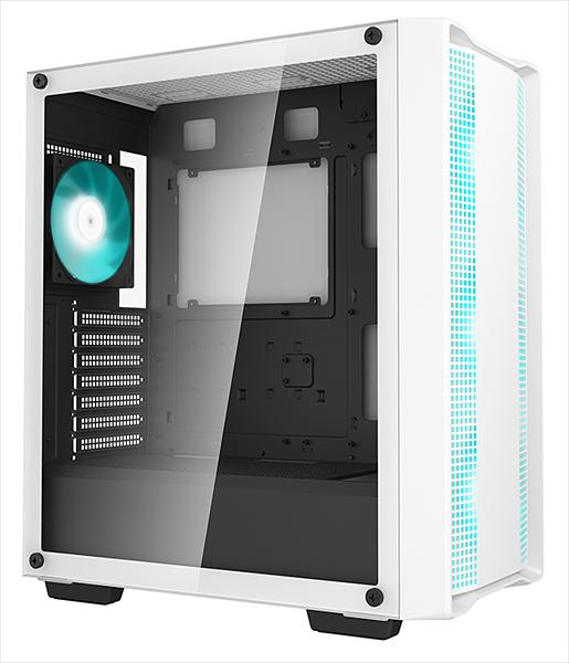 Корпус Deepcool CC560 WH V2 без БП, боковое окно (закаленное стекло), 3x120мм LED вентилятор спереди и 1x120мм LED вентилятор сзади, белый, ATX (CC560 WH V2) фото 1