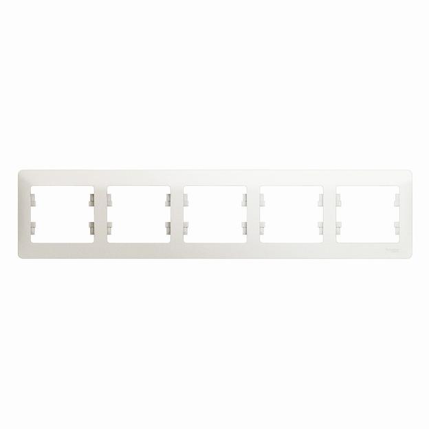 GLOSSA Рамка 5 постов горизонтальная перламутр фото 1