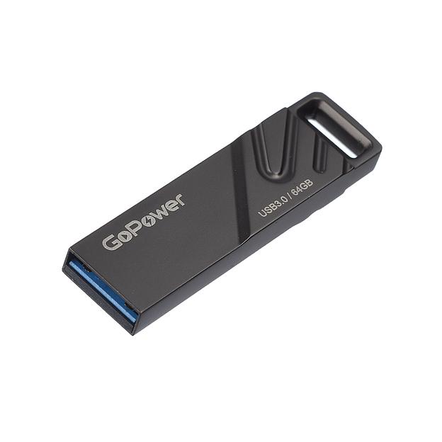 Флеш-накопитель GoPower TITAN 64GB USB3.0 металл черный графит (1/50/1000) фото 4
