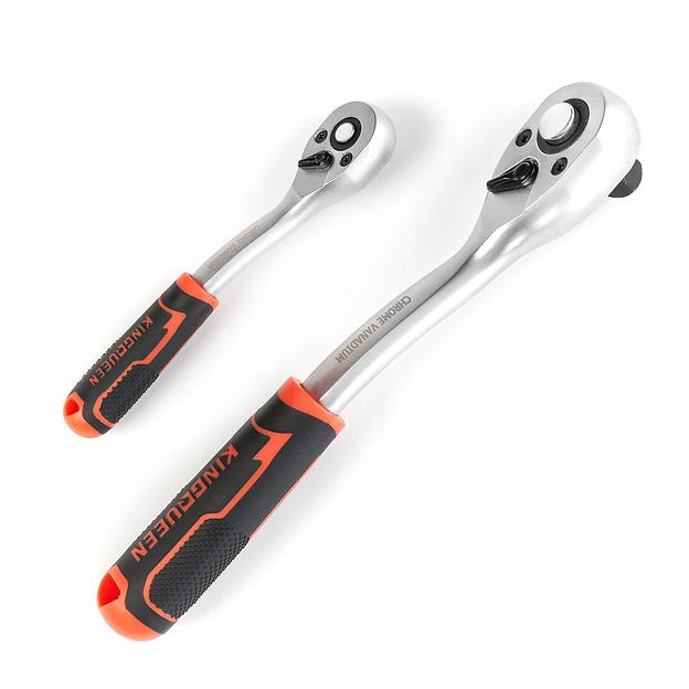 Набор трещоток 72 зуба 1/2 1/4 2 предмета KINGQUEEN WIB-23 фото 2