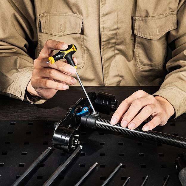 Ключи Deli Набор шестигранных ключей с шаром с рукоятью Deli DL233208 8 шт размеры 2x75 мм/2,5x75 мм/3x100 мм/4x100 мм/5x150 мм/6x150 мм/8x200 мм/10x200 мм фото 4